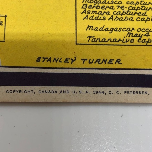 Rare War in Europe Dated Events Keep Up to Date 6th Ed. 1944 Map Beautiful Cond. - Picture 9 of 10